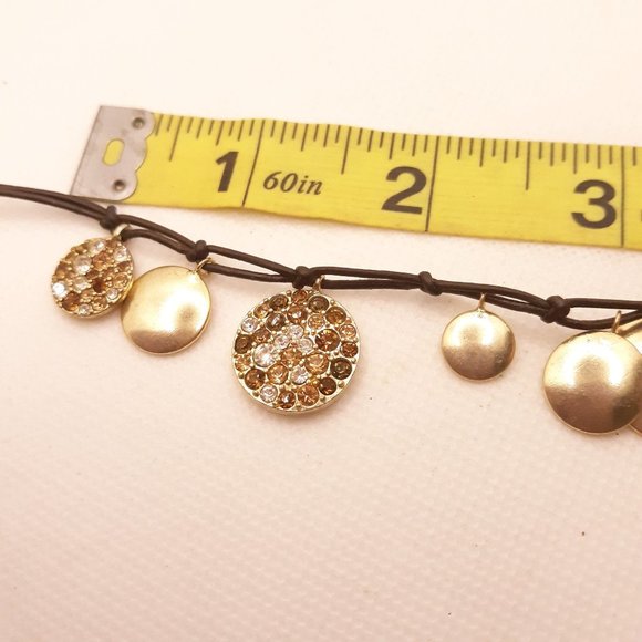 Fossil Brand Earth Tone Rhinestones Bracelet - Picture 6 of 8